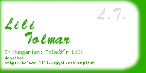 lili tolmar business card